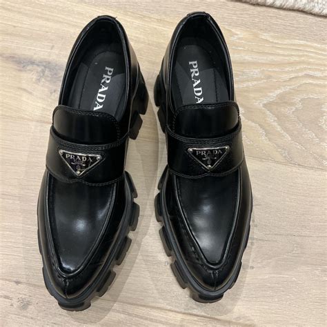 prada monolith pointy loafer|prada monolith loafers sale.